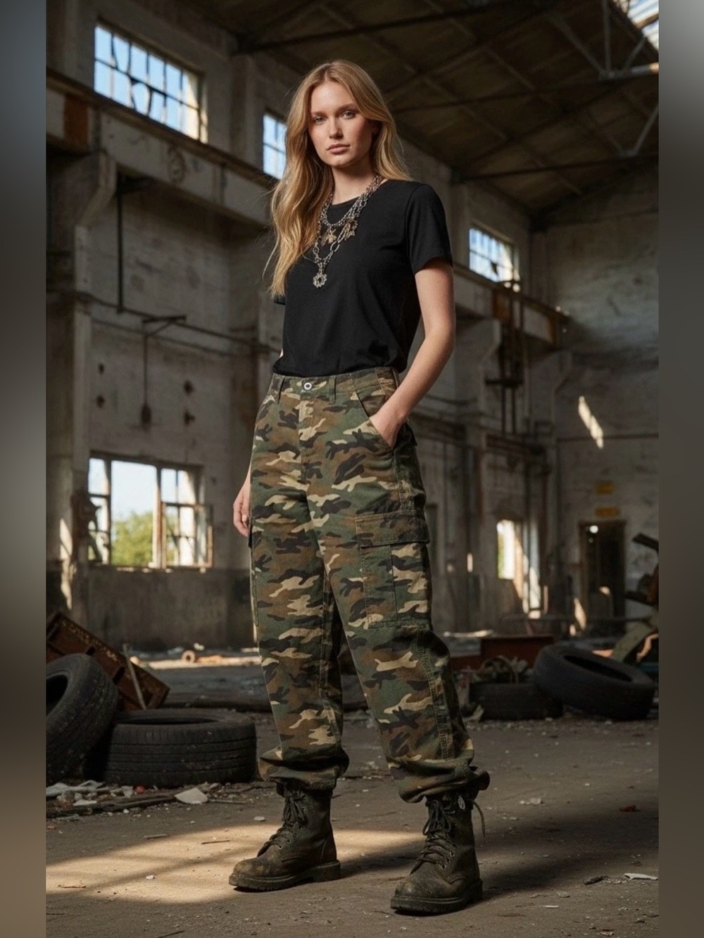 Levi’s ‘95 Mid-Rise Baggy Camo Cargos